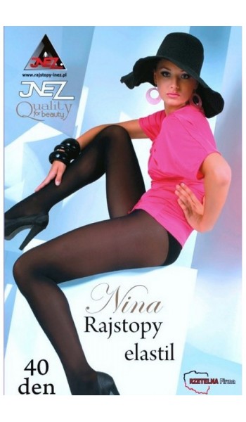 Rajstopy Inez Nina elastil 40 den 4-XL