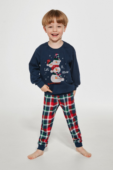 Piżama Cornette Kids Boy 593/154  Snowman 2  dł/r 86-128