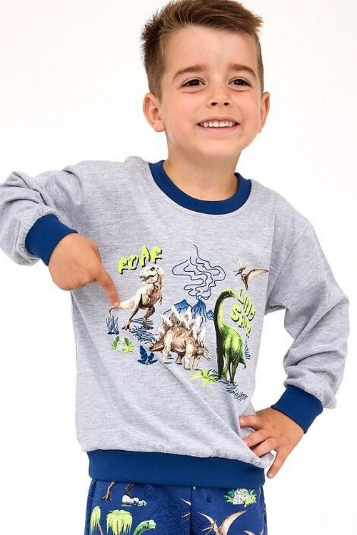 Piżama Cornette Kids Boy  593/163 Dinosaur dł/r 86-128