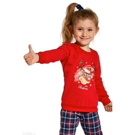 Piżama Cornette Kids Girl 594/130 Reindeer dł/r 86-128