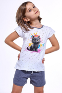 Piżama Cornette Girl 245/109  Black Cat kr/r