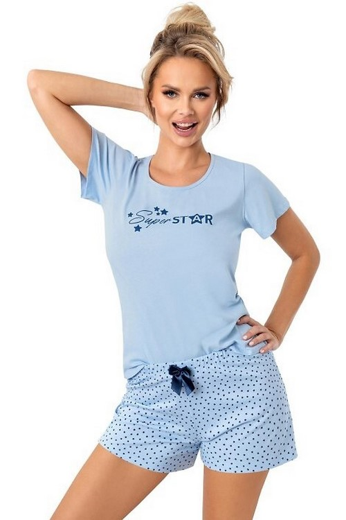 Piżama  Donna Star Short Blue kr/r S-XXL