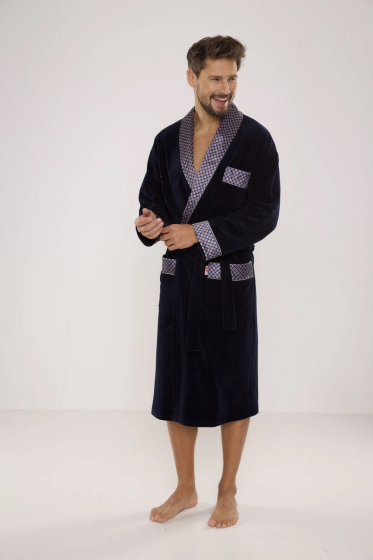 Szlafrok De Lafense 773 Bonjour długi męski 3-4XL