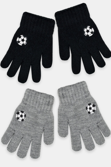 Rękawiczki Noviti RZ086 chłopięce 5P akryl podwójne piłka 16 cm