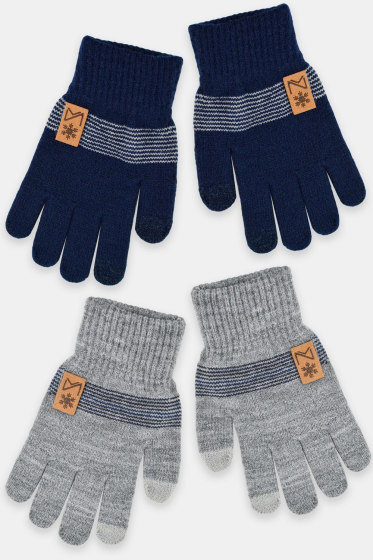 Rękawiczki Noviti RZ087 chłopięce 5P akryl pojedyn naszywka 14-18 cm