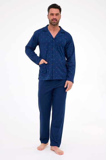 Piżama Cornette 114/79 rozpinana męska dł/r 3-5XL