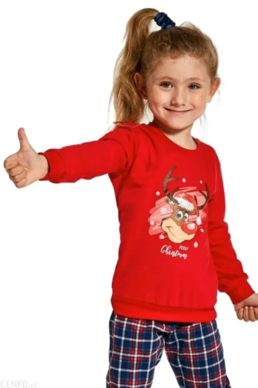 Piżama Cornette Kids Girl 594/130 Reindeer dł/r 86-128