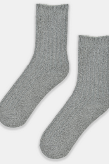 Skarpety Noviti SB095 damskie Puchate  Gładkie w prażek