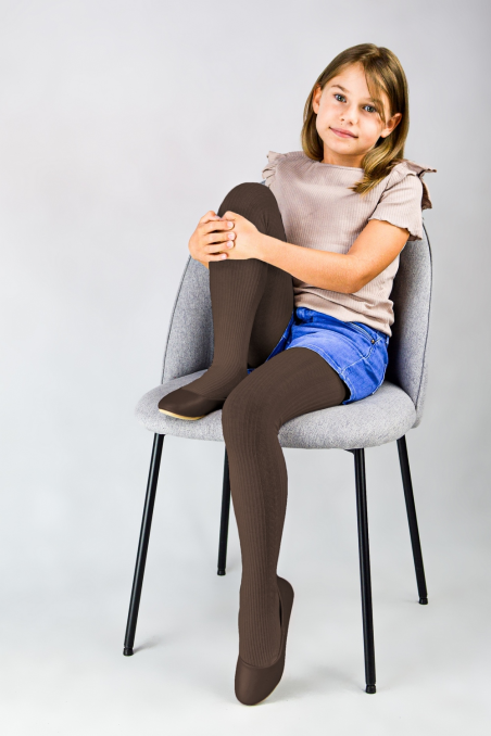 Rajstopy Prążek Warkocz Noviti RB011  128-146 cm