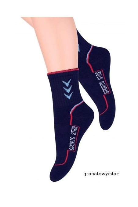 Skarpety Steven młodzieżowe wzorzyste art.014