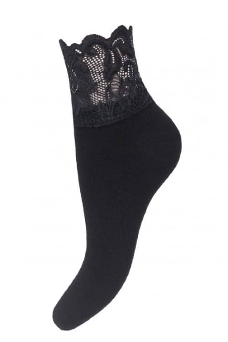 Skarpety Milena 1061 z szeroką koronką 37-41