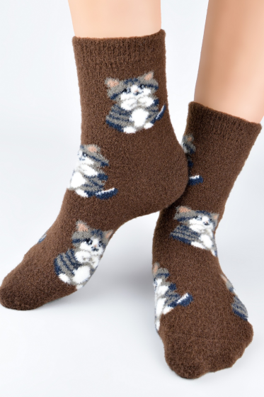 Skarpety Noviti SP015 puchate kot  36-41