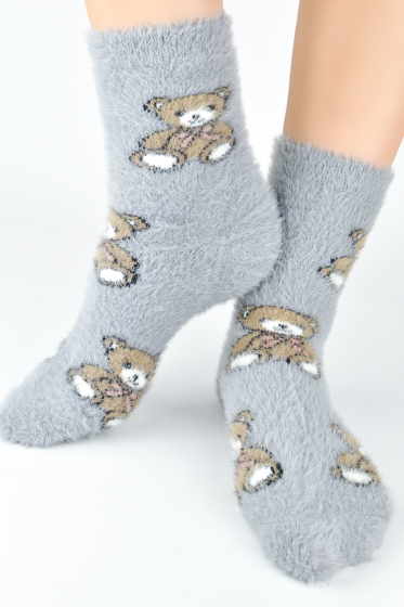 Skarpety Noviti SP013 puchate w  misie  36-41