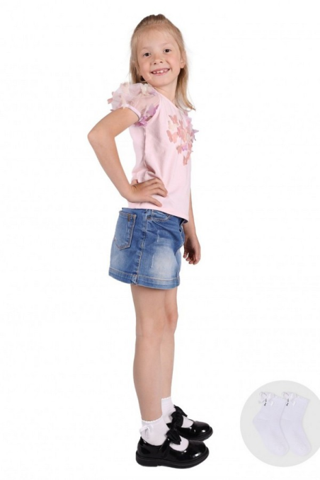 Skarpety YO! SKL-0022 ażurowe z elementem 3D 23-38