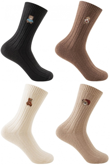 Skarpety Be Snazzy SK-102 Miś haftowany 36-41