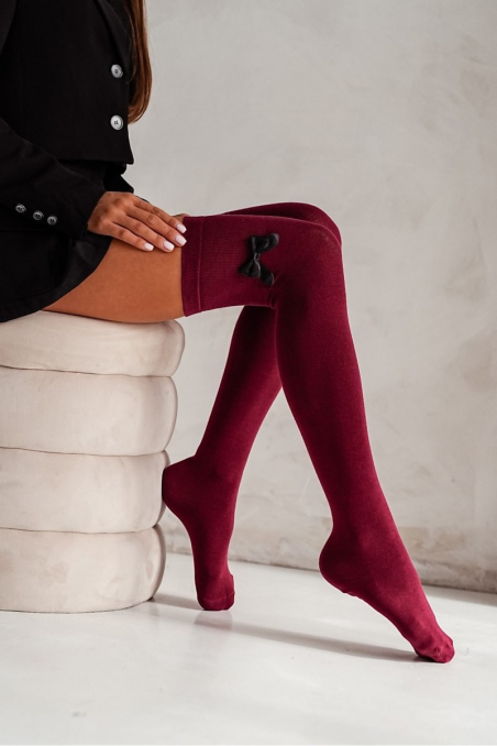 Zakolanówki Milena z kokardką 0774