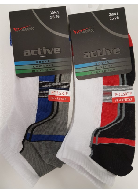 Stopki Bratex Active wzorzyste art. 129  M-019