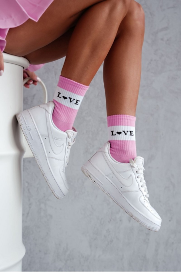 Skarpety Milena 0200.149 LOVE - szeroki pasek 37-41