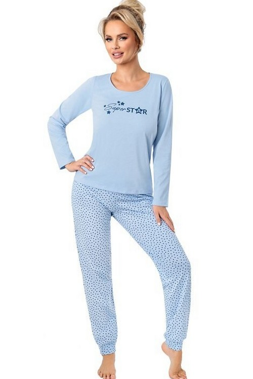 Piżama  Donna Star Long Blue dł/r S-XXL