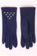 Rękawiczki YO! damskie perełki i jety R-054