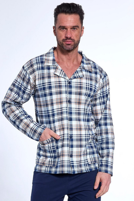 Piżama Cornette 114/77 rozpinana męska dł/r 3-5XL