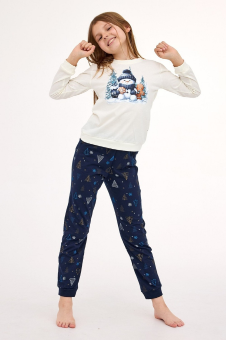 Piżama Cornette Young Girl 978/189 Snowy Day dł/r