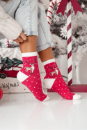 Skarpety Milena 1283-021 świąteczne Renifer i Kropki  37-41