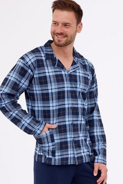 Piżama Cornette 114/72 rozpinana męska dł/r 3-5XL