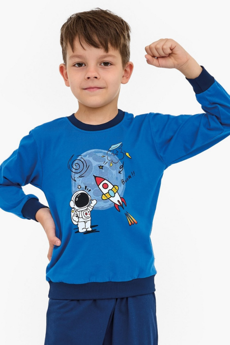 Piżama Cornette Kids Boy  593/176  Galaxy dł/r 86-128