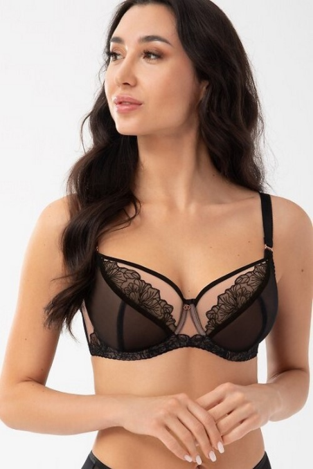 Biustonosz Gorsenia miękki-na drutach K902 Daniela czarny