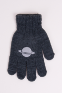 Rękawiczki YO! 5P chłopięce akrylowe z odblaskiem R-237