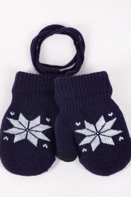 Rękawiczki YO! R-0020C chłopięce  1P ocieplone wzór norweski , dotyk.