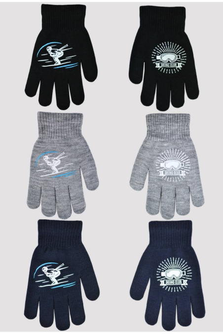 Rękawiczki Noviti RZ027 akrylowe ABS 5p 12-18 cm