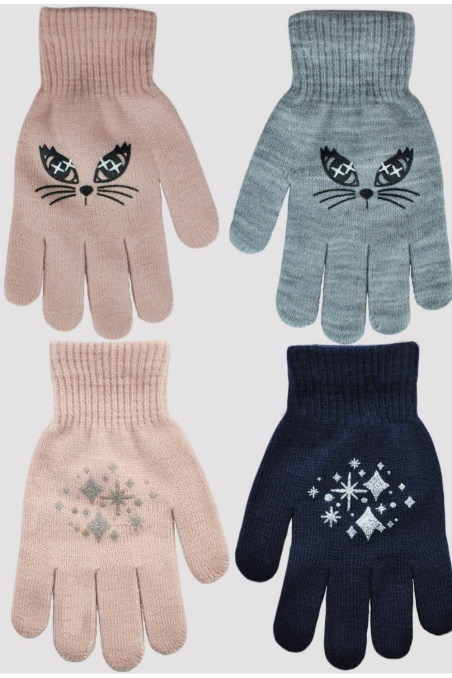 Rękawiczki Noviti RZ027 akrylowe ABS 5p 12-18 cm