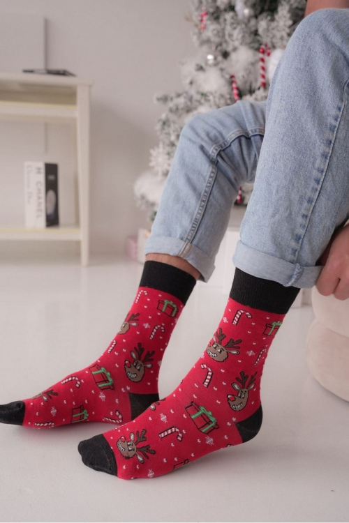 Skarpety Milena 1290-028 świąteczne Renifer Zgrywus 38-46