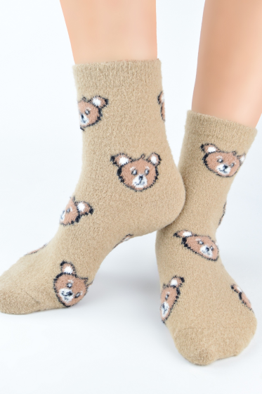 Skarpety Noviti SP011 puchate miś 36-41