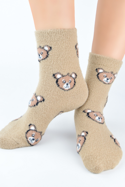 Skarpety Noviti SP011 puchate miś 36-41