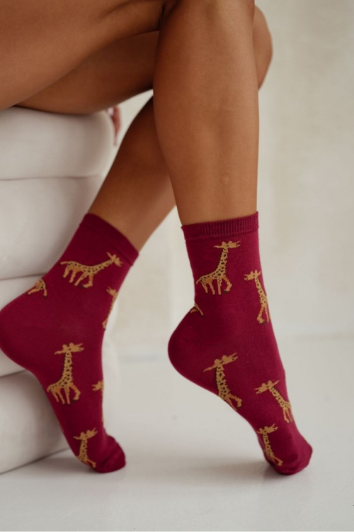 Skarpety Milena 0200-180 Żyrafy 37-41