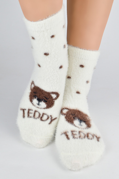 Skarpety Noviti SP017 puchate  Teddy  kot 36-41