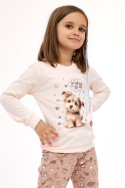 Piżama Cornette Kids Girl  594/193 Sweet Dog dł/r