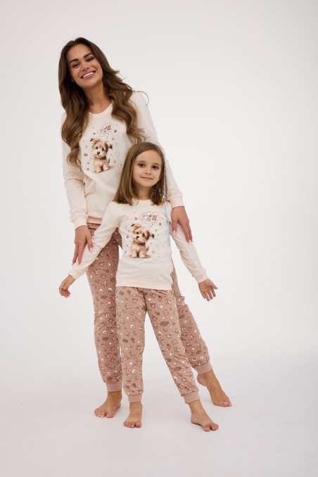 Piżama Cornette Kids Girl  594/193 Sweet Dog dł/r
