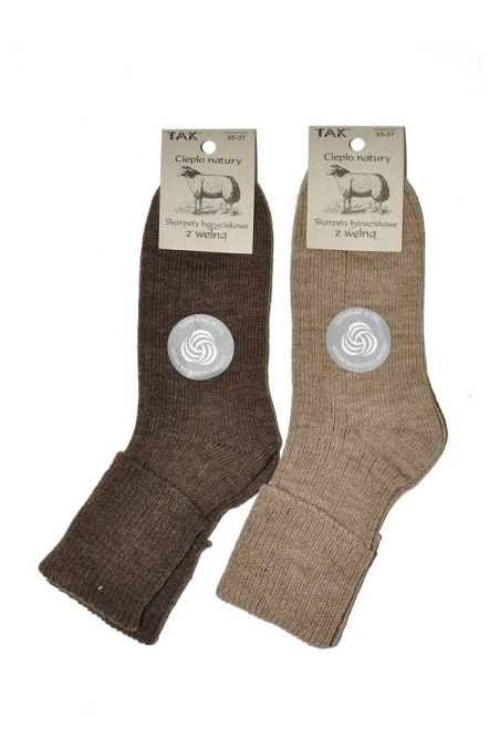 Skarpety TAK wełniane bezuciskowe damskie 1078, 1207
