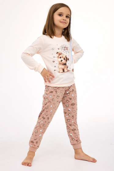 Piżama Cornette Kids Girl  594/193 Sweet Dog dł/r