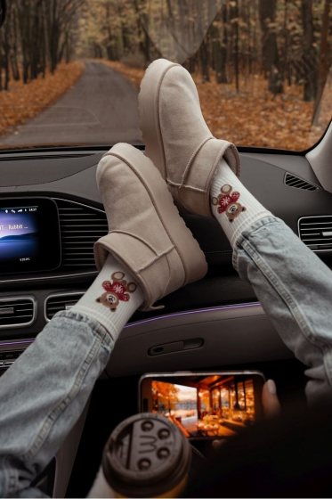 Skarpety Milena 0200-132 Miś w sweterku 37-41