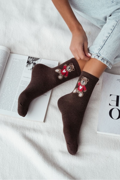 Skarpety Milena 0200-144 Walentynkowy Miś 37-41