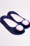 Baletki YO! welurowe z pomponem BL-72 30-35