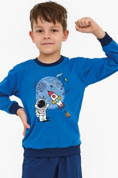 Piżama Cornette Kids Boy  593/176  Galaxy dł/r 86-128