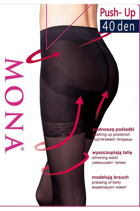 Rajstopy Mona push-up 40 den 5-XL