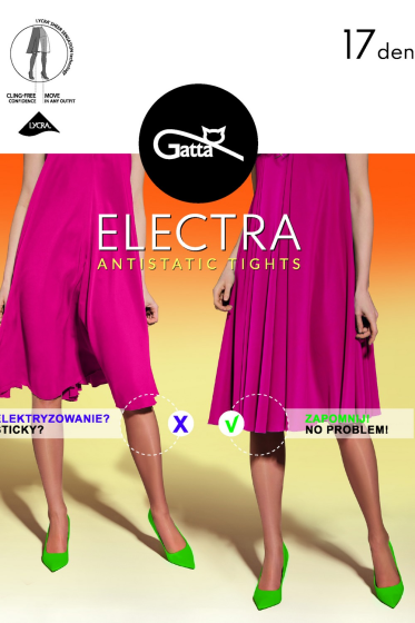 Rajstopy Gatta Electra 17 den 5-XL (lycra antystatyczna)