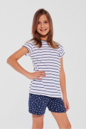 Piżama Cornette Girl 245/103  Marine kr/r